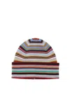 Paul Smith Patterned Intarsia-knit Virgin-wool Beanie In Multicolour