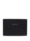 Paul Smith Printed Leather Card Holder In Black