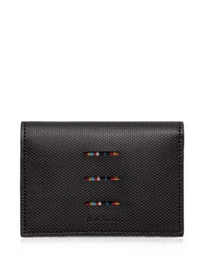 Paul Smith Striped Cardholder In Brown