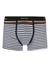 Paul Smith Striped Cotton Boxers In Black