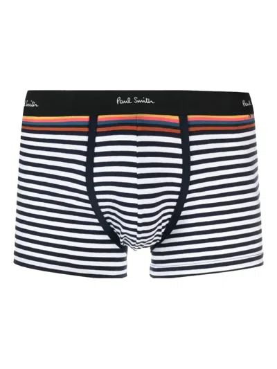 Paul Smith Striped Cotton Boxers In Black