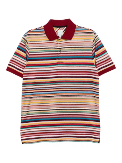 Paul Smith Cotton Noisy Stripe Polo Shirt In Multi