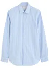 Paul Smith Slim-fit Pale Blue 'signature Stripe' Cotton Shirt In Light Blue