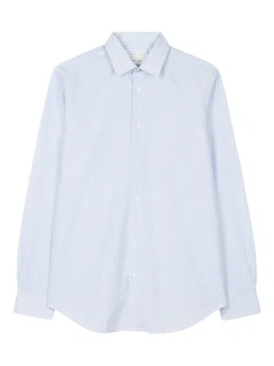 Paul Smith Striped Cotton Shirt In Blue