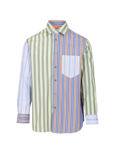 Paul Smith Striped Cotton Shirt In Multi