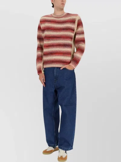 PAUL SMITH STRIPED CREW NECK LONG SLEEVE SWEATER