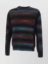 Paul Smith Striped Crew Neck Long Sleeve Sweater In Multi