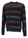 Paul Smith Striped Crew Neck Long Sleeve Sweater In Black