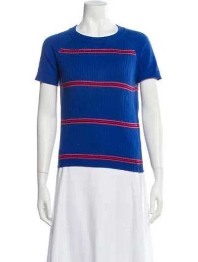 Pre-owned Paul Smith Striped Crew Neck Sweater In Blue