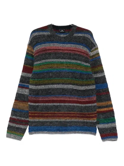 Paul Smith Striped Crew-neck Sweater In Multi