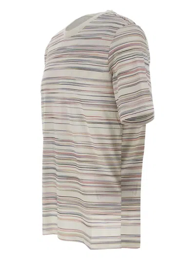 Paul Smith Striped Crew-neck T-shirt In Multi