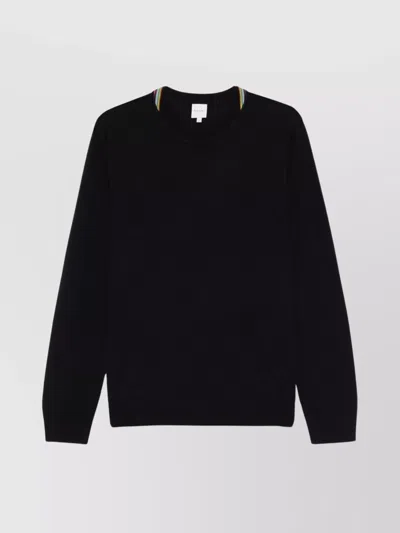 Paul Smith Striped Crewneck Sweater Multicolor Detail In Blue