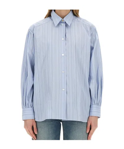 Paul Smith Striped Shirt In Blue