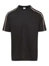 Paul Smith Stripe Tape Detail Crew Neck Tshirt In Black