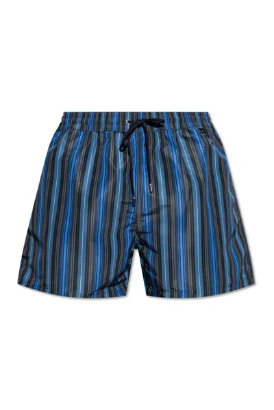 Paul Smith Striped Swim Shorts In Multi
