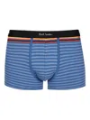 Paul Smith Striped Elasticated Boxer In Blue