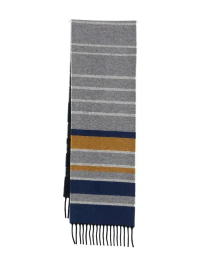 PAUL SMITH STRIPED FRINGED SCARF