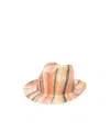Paul Smith Beige Swirl Stripes Fedora Hat In Brown