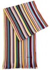 Paul Smith Striped-intarsia Wool Scarf In Multicoloured