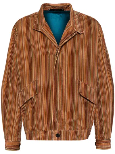 Paul Smith Striped Jacket In Neutrals