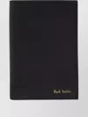 Paul Smith Black Signature Stripe Interior Leather Passport Holder