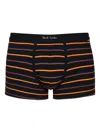 Paul Smith Striped Logo-detail Boxer In Brown