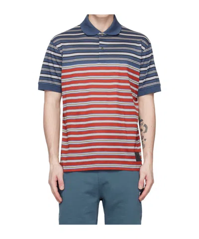Paul Smith Striped Logo Polo Shirt In Multicolor