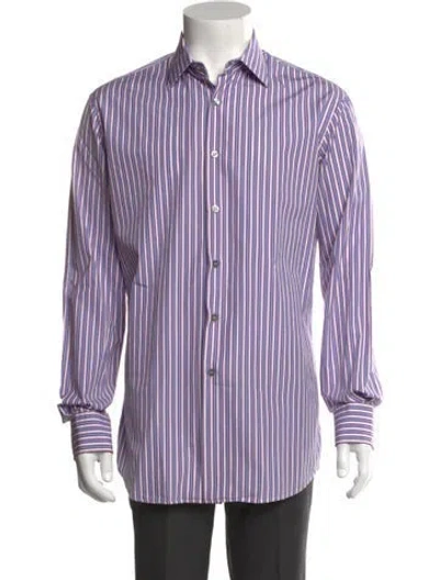 Pre-owned Paul Smith Striped Long Sleeve Dress Shirt In Multi