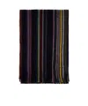 Paul Smith Sciarpa Multicolore In Lana A Righe In Black