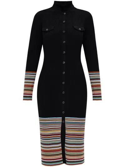 PAUL SMITH STRIPED MIDI DRESS