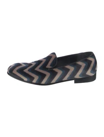 Pre-owned Paul Smith Striped Monk Straps In Blue