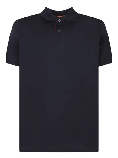 PAUL SMITH STRIPED MOTIF BLUE POLO SHIRT