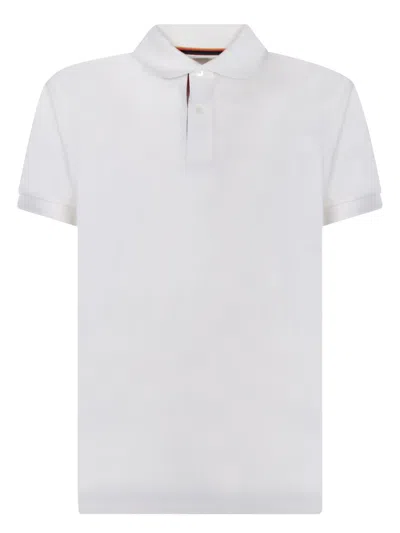 Paul Smith Striped Motif White Polo Shirt