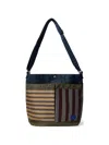 Paul Smith Striped Panel Messenger Bag In Blue
