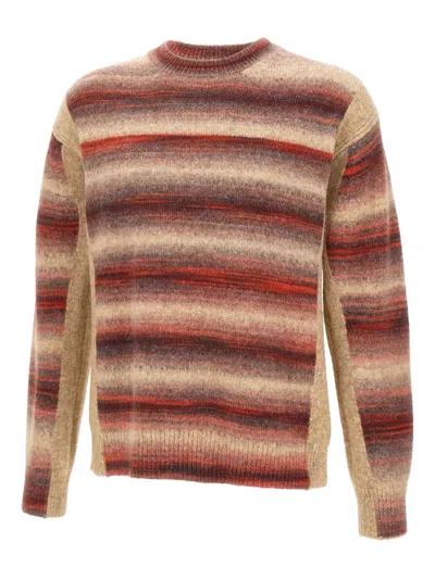 PAUL SMITH STRIPED PANELLED SWEATER