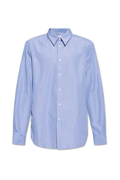 Paul Smith Striped Pattern Shirt In Blue