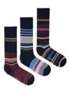 Paul Smith 3-pack Socks Navy In Multi