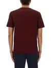 Paul Smith Burgundy Integrated Rib Cotton T-shirt Red In Burgundy
