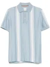 Paul Smith Men Polo Shirt With Vertical Stripes In Blue