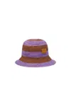 Paul Smith Woven Texture Hat Striped Pattern Design In Purple