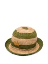 Paul Smith Striped Raffia Hat In Multi