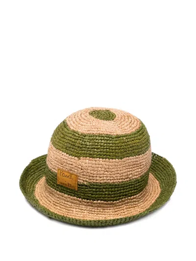 Paul Smith Striped Raffia Hat In Multi