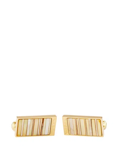 PAUL SMITH STRIPED RECTANGULAR CUFFLINKS