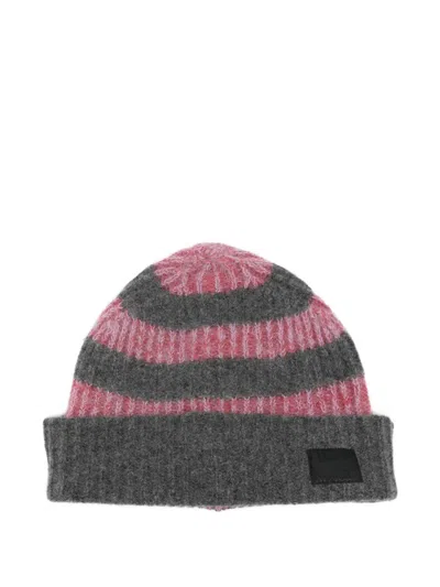 PAUL SMITH STRIPED RIBBED BEANIE
