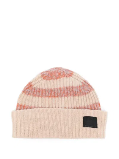 PAUL SMITH STRIPED RIBBED BEANIE