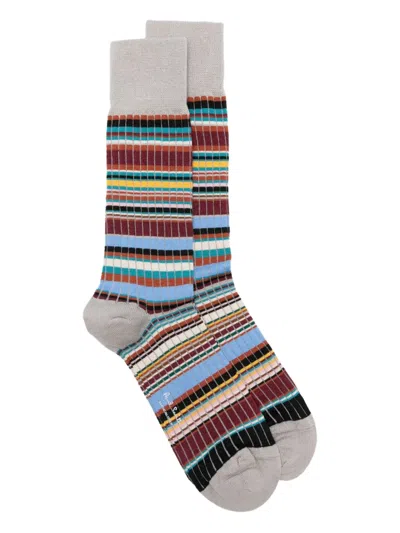 PAUL SMITH STRIPED RIBBED SOCKS