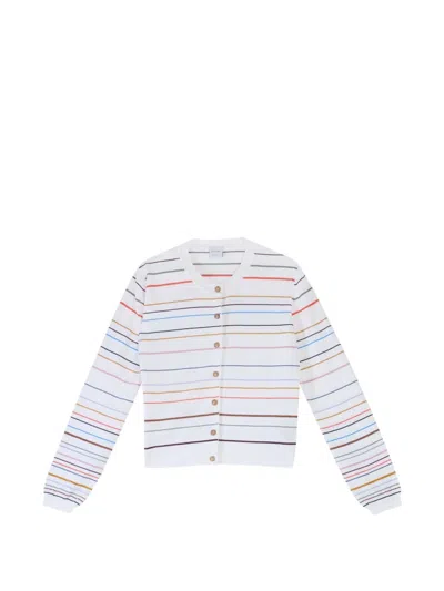 Paul Smith Striped Round-neck Cardigan In Multi