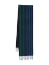 Paul Smith Striped Scarf In Blue