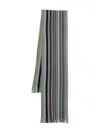 Paul Smith Men Scarf Ivan Stripe Accessories In Gray