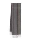 Paul Smith Striped Scarf In Gray